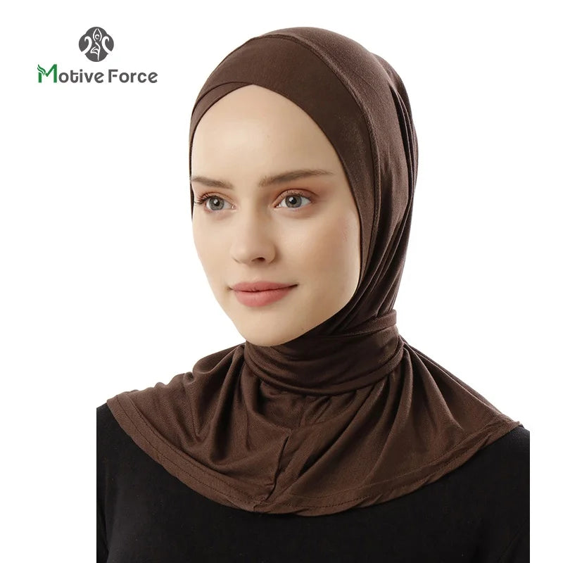 Muslim Modal Sport Hijab Abaya White Head Scarf Hijabs For Woman Abayas Women Jersey Turbans Islamic Turban Wrap Instant shawl