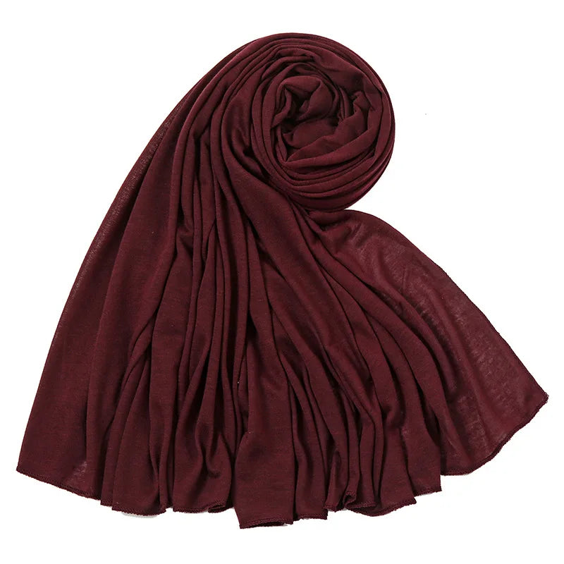 Multicolor Soft Cotton Muslim Headscarf Instant Jersey Hijab Full Cover Cap Wrap Scarf Islamic Shawls Women Turban Head Scarves