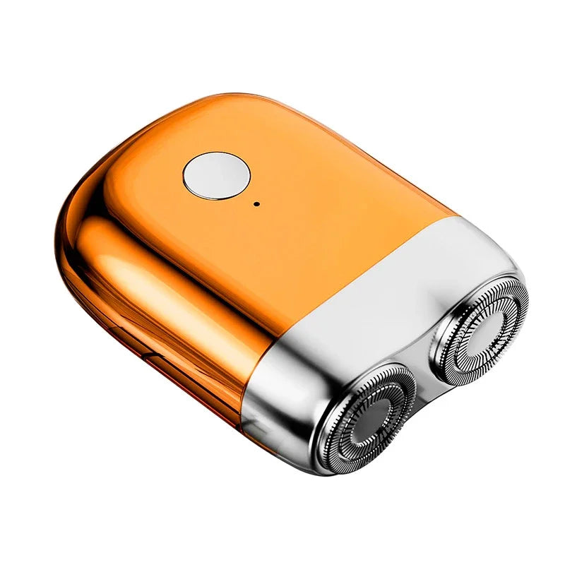 Trendy Colorful Electric Shaver Double Floating Head Mini Beard Knife For Men Portable Travel Cordless Face Body Razor Trimmer