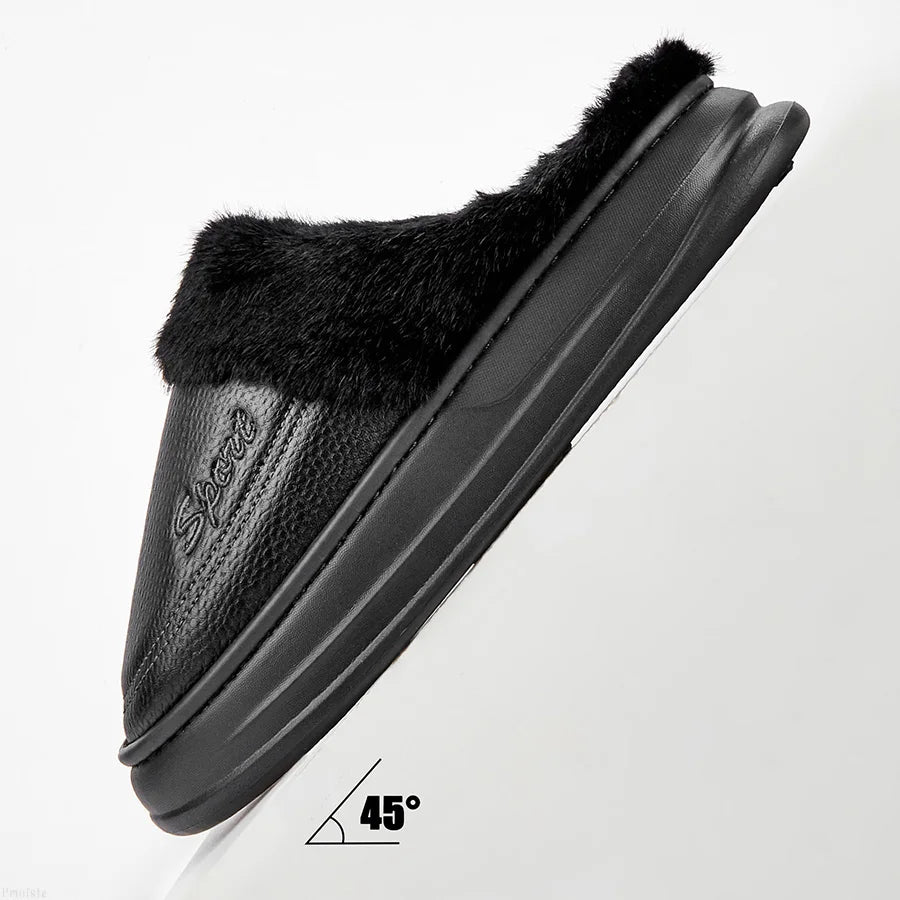 Men's Winter Slippers Massage Memory Foam Home Slippers Soft Warm Indoor Slippers Male Non-Slip Comfort Large Size 50-51