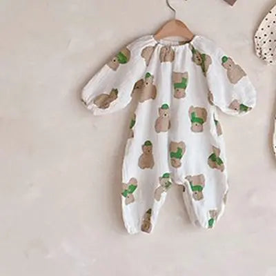 Spring Baby Clothing Casual Cartoon Rompers For Toddler Girls Infant Boys Jumpsuits