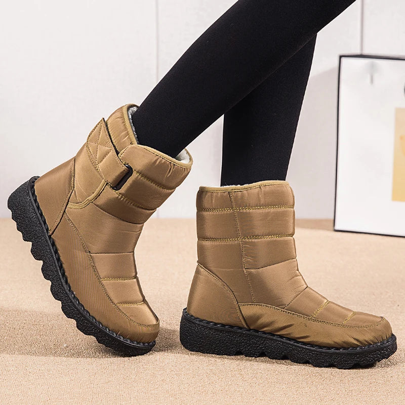 Waterproof Snow Boots for Women 2023 Non-slip Warm Winter Shoes Woman Thicken Plush Platform Ankle Boots Cotton Padded Shoes