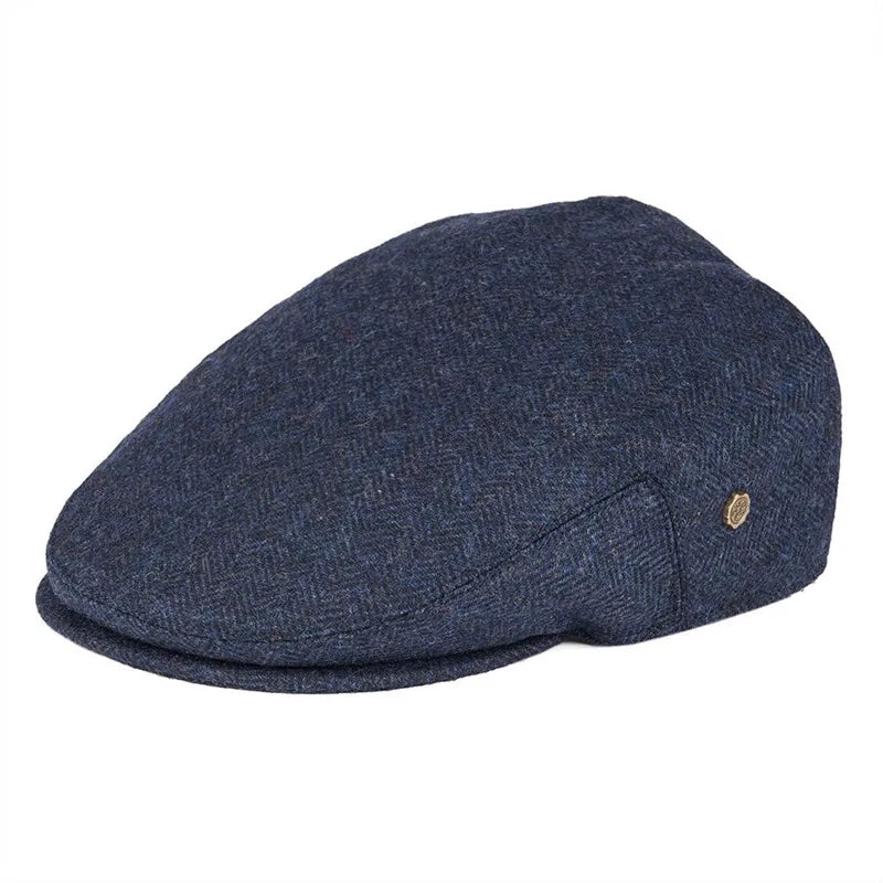 VOBOOM Herringbone Ivy Cap Driving Flat Caps 50% Wool Tweed Scally Hat Bunnet Paddy Dai Cheese-cutter Hats 200