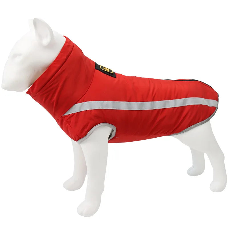 Winter Pet Jacket Warm Fleece Lining Clothes For Large Dogs Big Dog Coat Waterproof French Bulldog Pug Costume Labrador