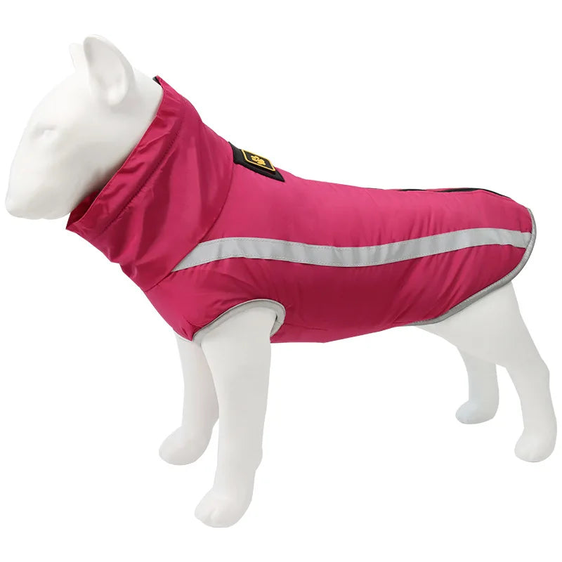 Winter Pet Jacket Warm Fleece Lining Clothes For Large Dogs Big Dog Coat Waterproof French Bulldog Pug Costume Labrador