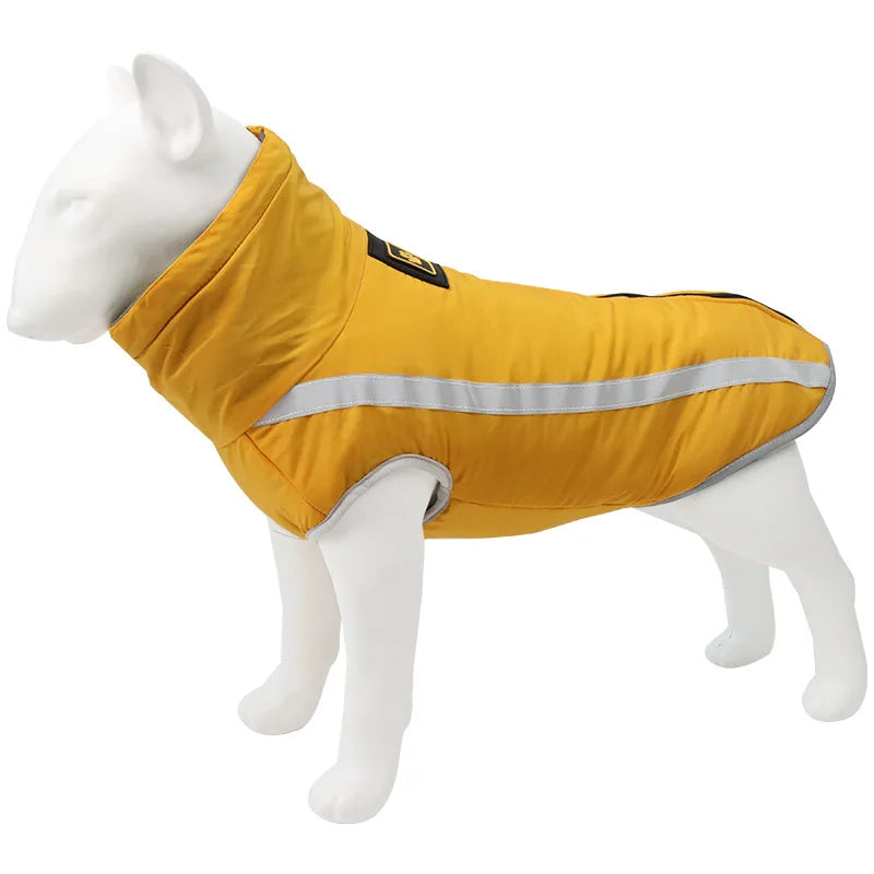 Winter Pet Jacket Warm Fleece Lining Clothes For Large Dogs Big Dog Coat Waterproof French Bulldog Pug Costume Labrador