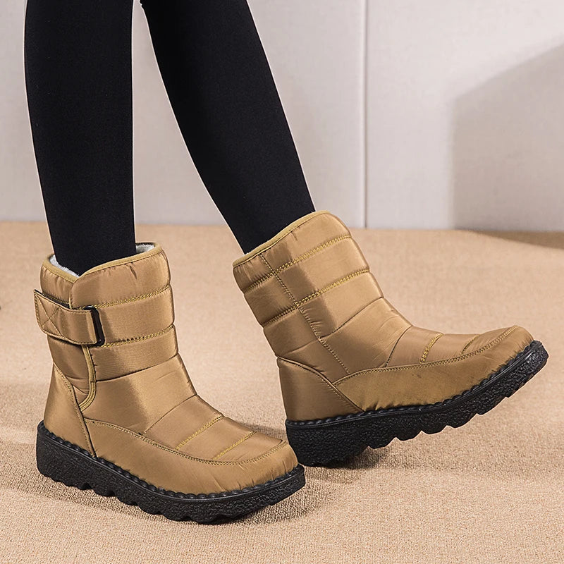 Waterproof Snow Boots for Women 2023 Non-slip Warm Winter Shoes Woman Thicken Plush Platform Ankle Boots Cotton Padded Shoes