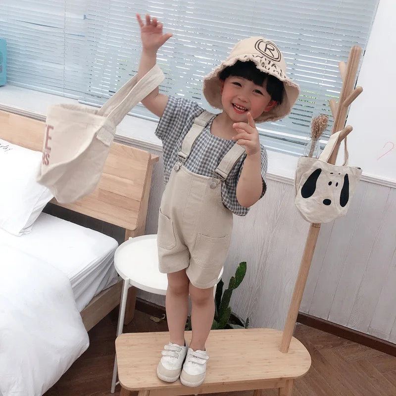 Spring Kids Clothes Boys Pants Girls Overall Solid Children Jumpsuit Girl Outfit