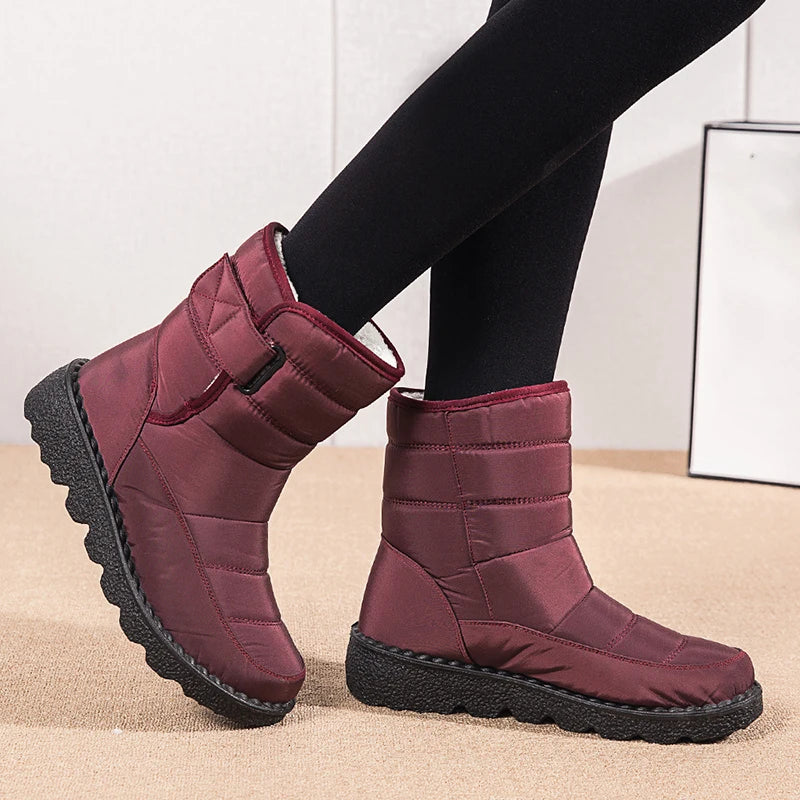 Waterproof Snow Boots for Women 2023 Non-slip Warm Winter Shoes Woman Thicken Plush Platform Ankle Boots Cotton Padded Shoes