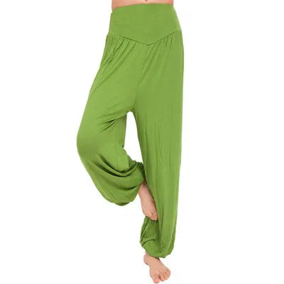 New Women casual harem pants high waist dance pants dance club wide leg loose long bloomers trousers plus size