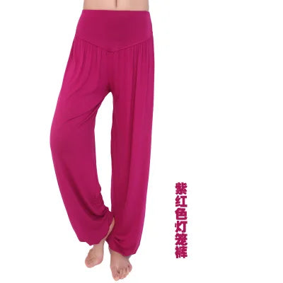 New Women casual harem pants high waist dance pants dance club wide leg loose long bloomers trousers plus size