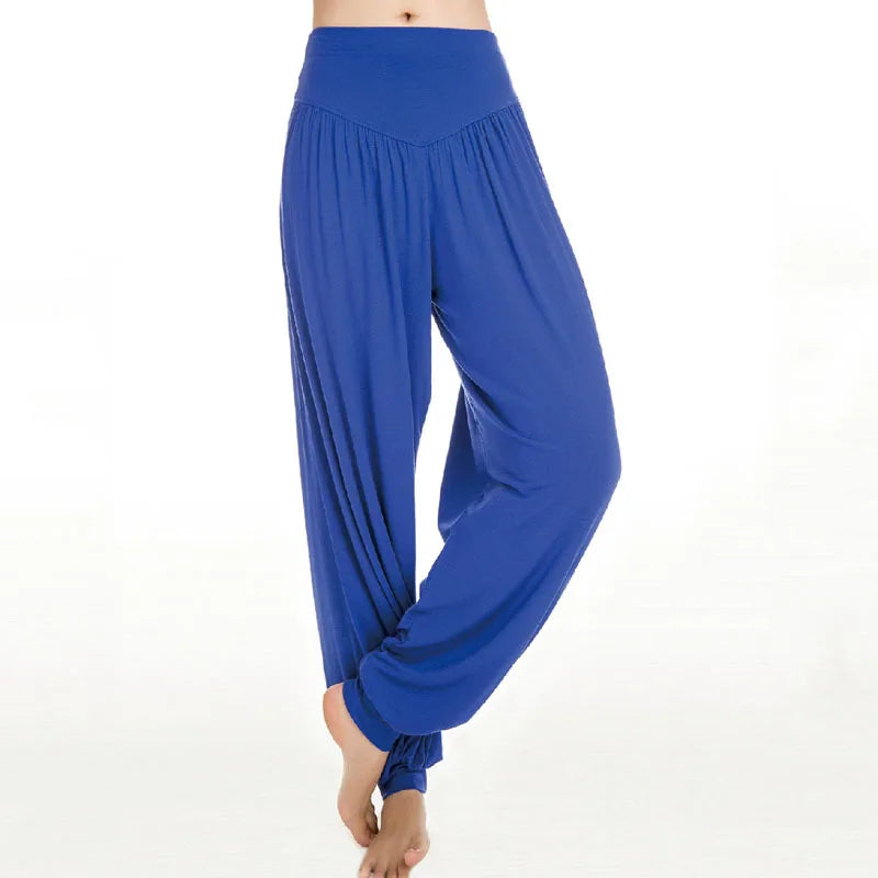 New Women casual harem pants high waist dance pants dance club wide leg loose long bloomers trousers plus size