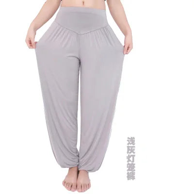 New Women casual harem pants high waist dance pants dance club wide leg loose long bloomers trousers plus size