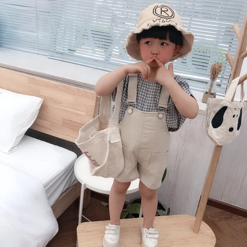 Spring Kids Clothes Boys Pants Girls Overall Solid Children Jumpsuit Girl Outfit