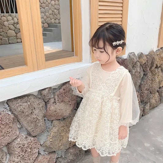 MILANCEL Dresses for Girls Lace Style Princess Party Dress Elegant Girl Costume