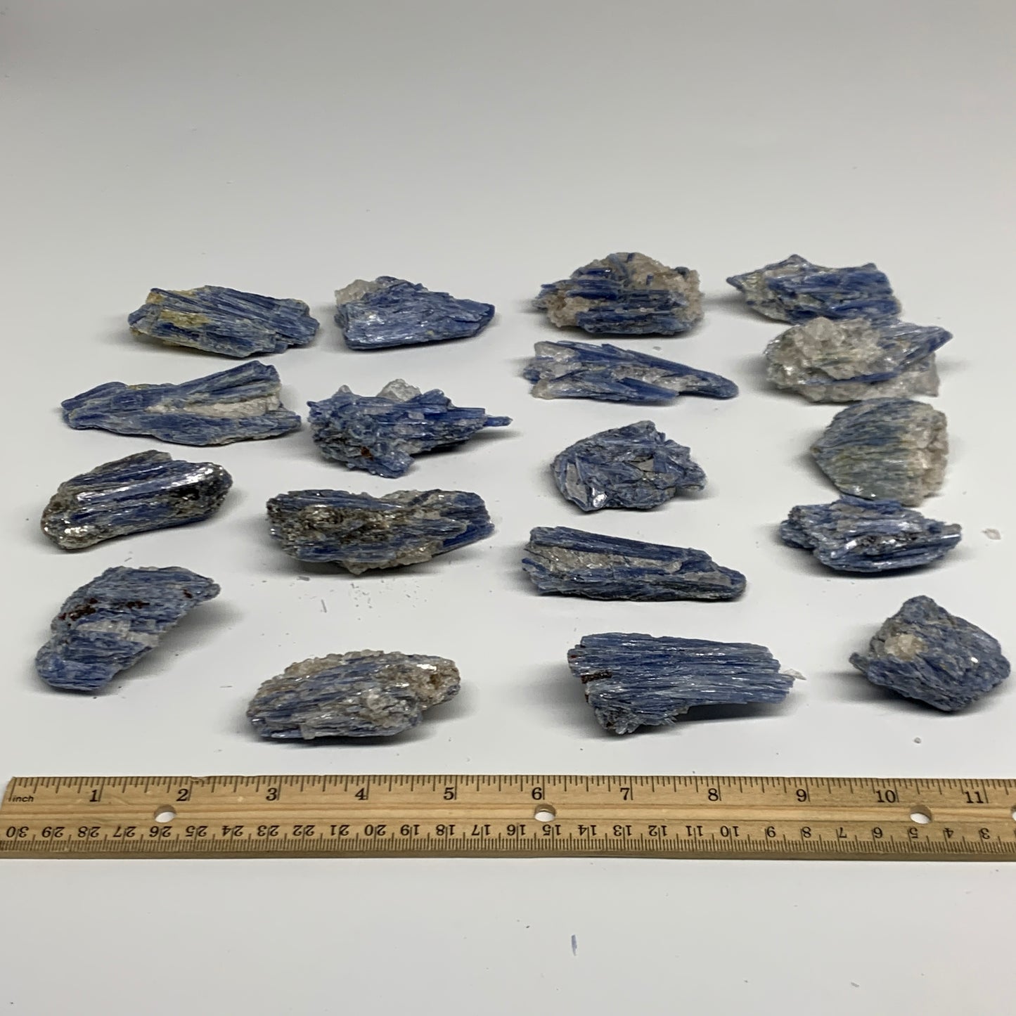 2.11 lbs, 1.5"-3.5", 18pcs, Rough Blue Kyanite Crystal Minerals Specimens,B33116
