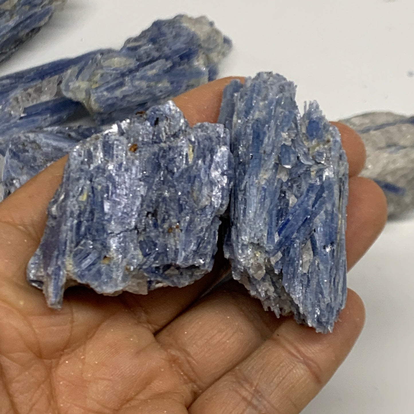 2.11 lbs, 1.5"-3.5", 18pcs, Rough Blue Kyanite Crystal Minerals Specimens,B33116