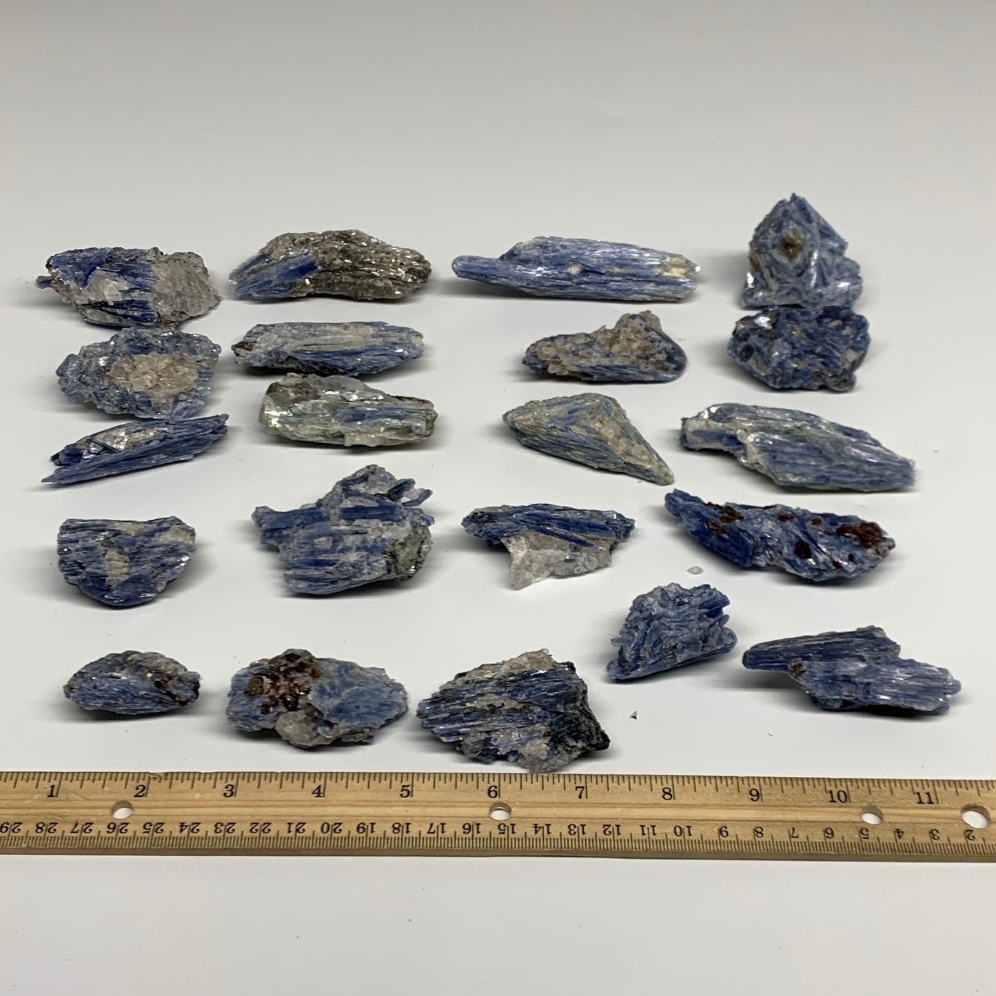 2.32 lbs, 1.6"-4", 21pcs, Rough Blue Kyanite Crystal Minerals Specimens,B33117