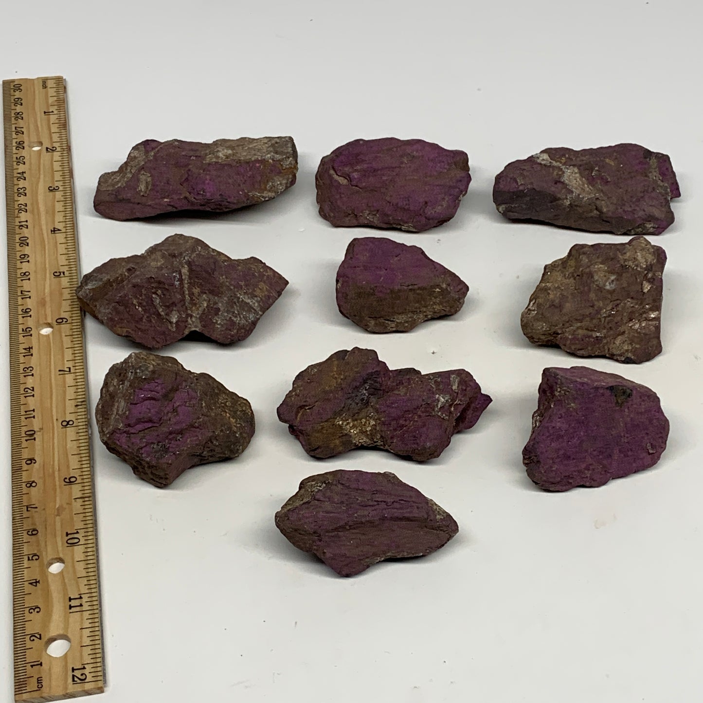 2.2 lbs, 1.9"-3.3", 10pcs, Rough Raw Purpurite Crystal Minerals Specimens,B28797