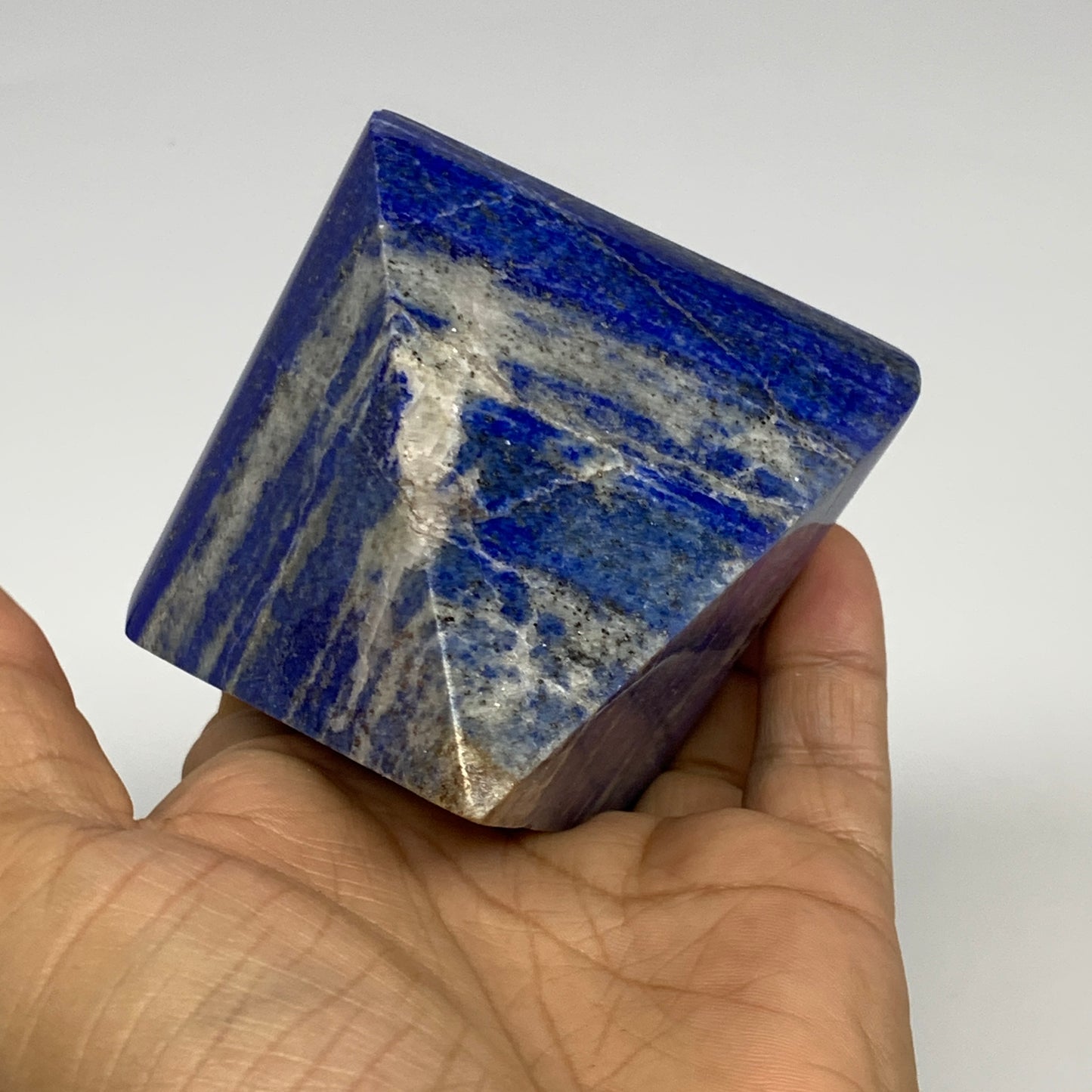 2.4 lbs (1095g),2"-2.5",  4pcs,Natural Lapis Lazuli Pyramids @Afghanistan, B2969