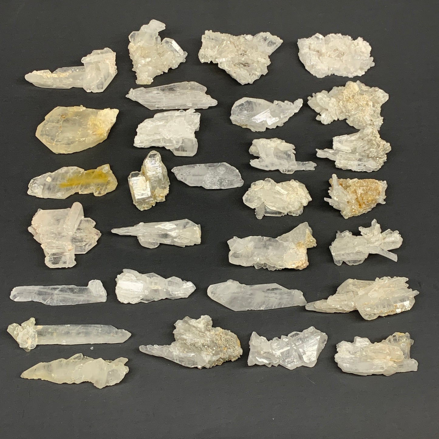 2.53 lbs, 1.6"-3.4", 29pcs Lot, Faden Quartz Crystal Minerals Specimens, B27401