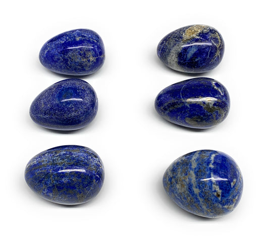 1.4 lbs (635g), 1.8" - 2", 6pcs, Lapis Lazuli Eggs Gemstones, B30455