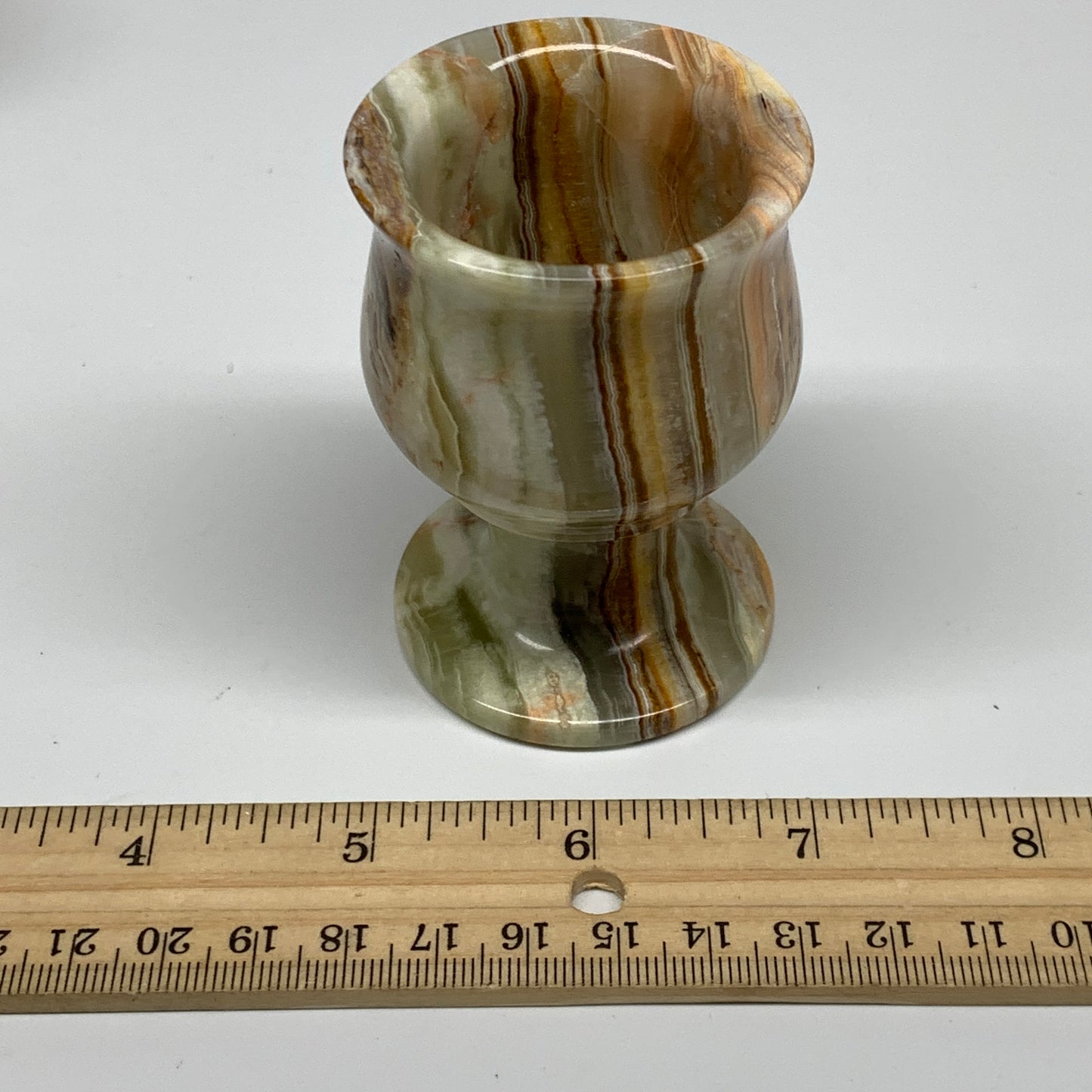 6pcs set, 2.8" x 2" Green Onyx cups wholesale