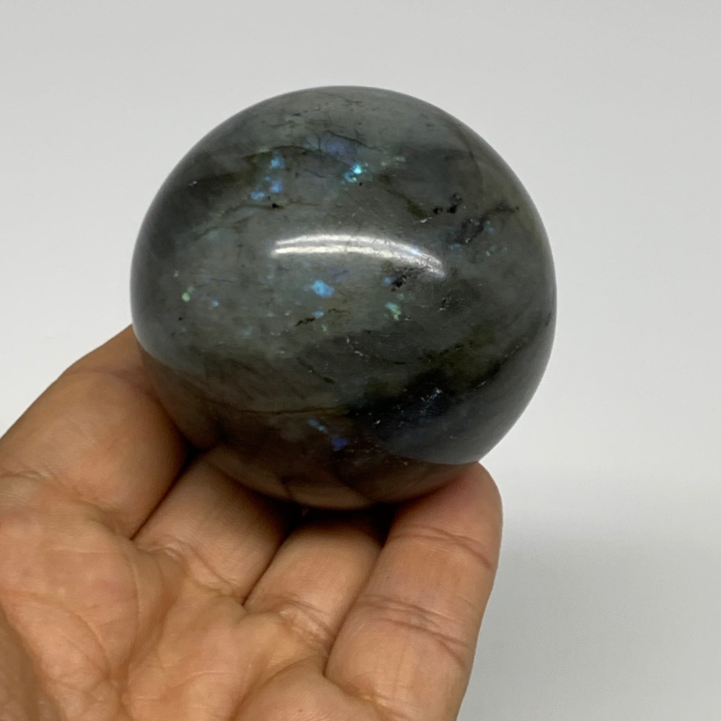 2.5 lbs (1133g), 2" - 2.2", 5pcs, Labradorite Spheres Gemstones, B29848