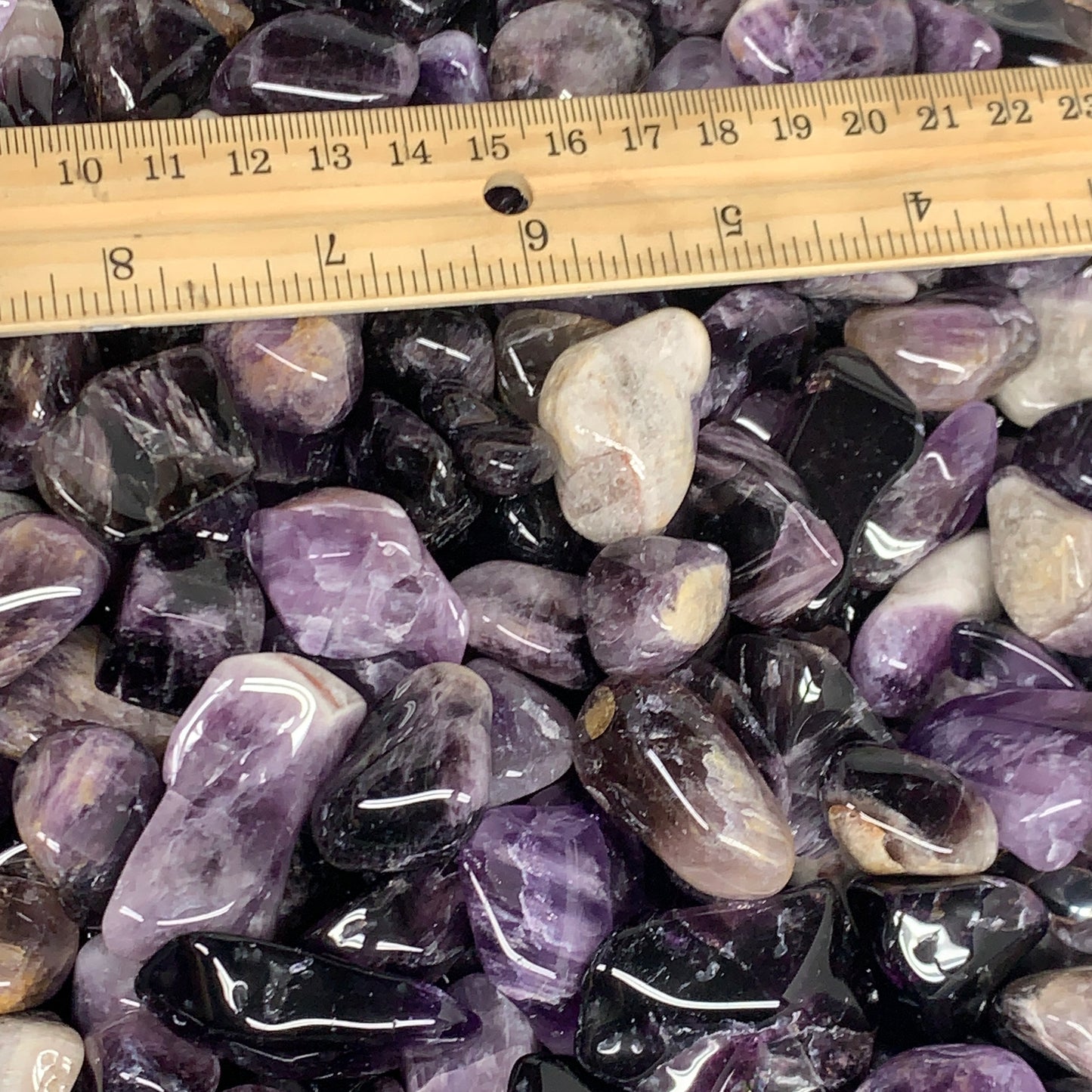 32 lbs, Natural Amethyst Tumbled Crystal Stones @Brazil, B29915
