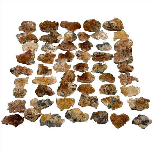 4.12 lbs, 1.1"-2.3", 56pcs Lot, Small Golden Barite Mineral Specimen, B33563
