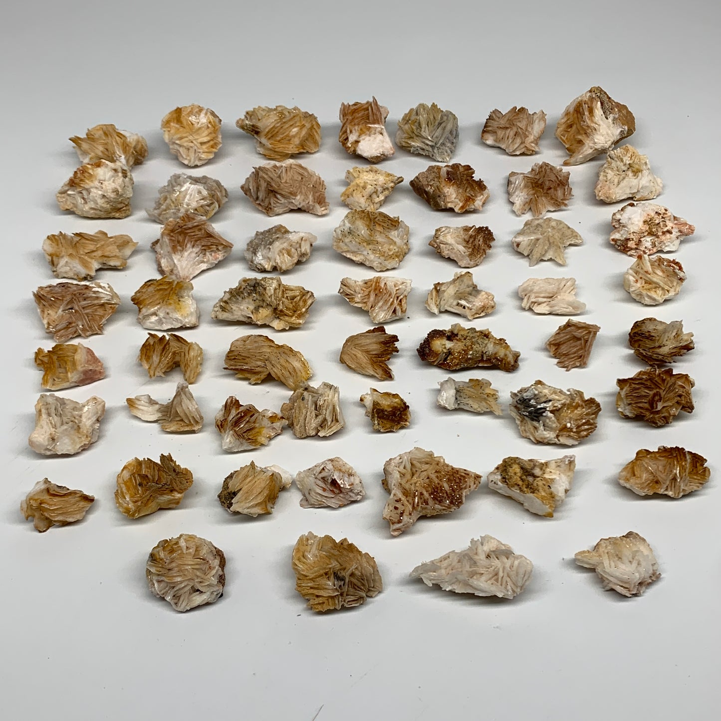 3.4 lbs, 1.1"-1.8, 54pcs Lot, Small Mix Minerals Specimens, B33566