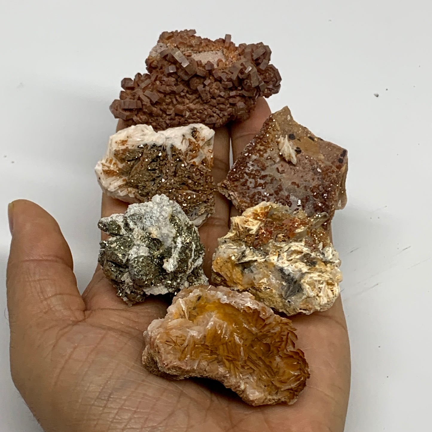 4.9 lbs, 0.8"-2, 54pcs Lot, Small Mixed Minerals Specimens, B33569