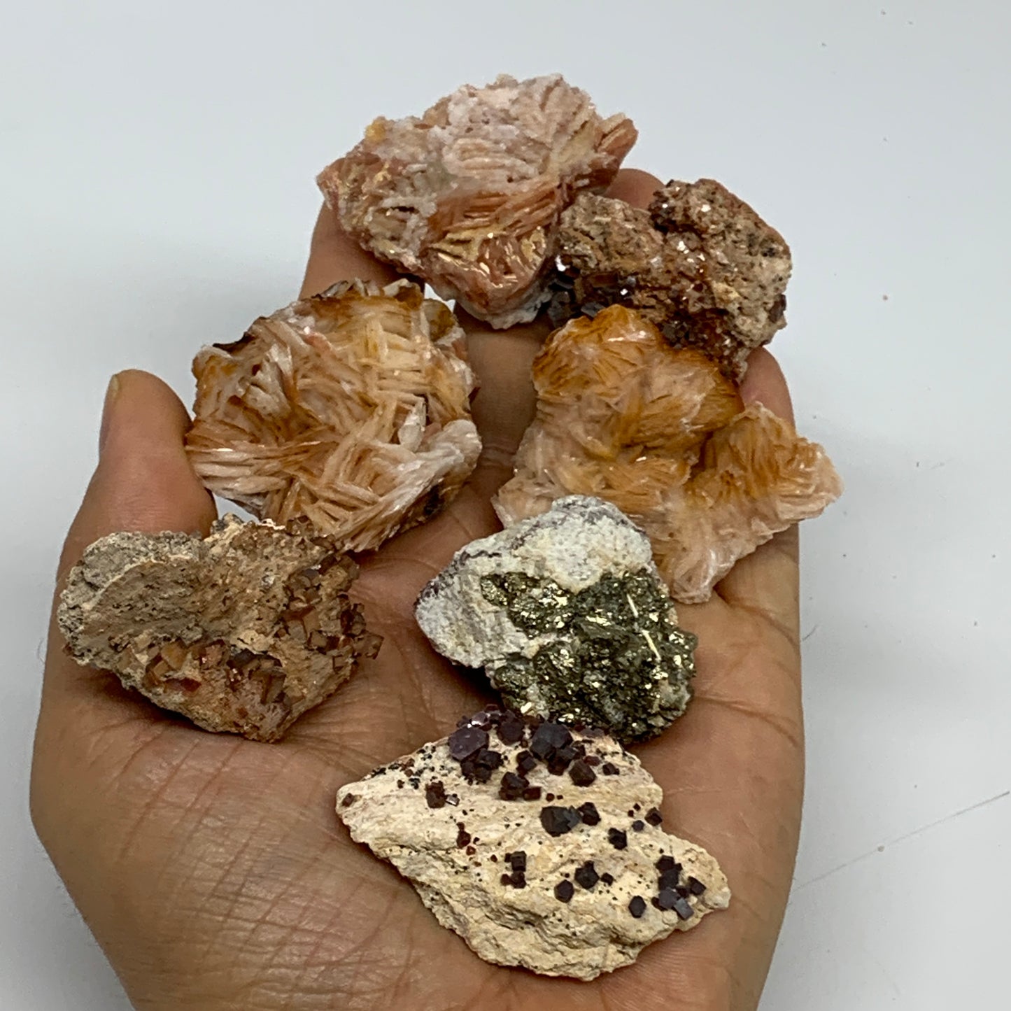 4.9 lbs, 0.8"-2, 54pcs Lot, Small Mixed Minerals Specimens, B33569
