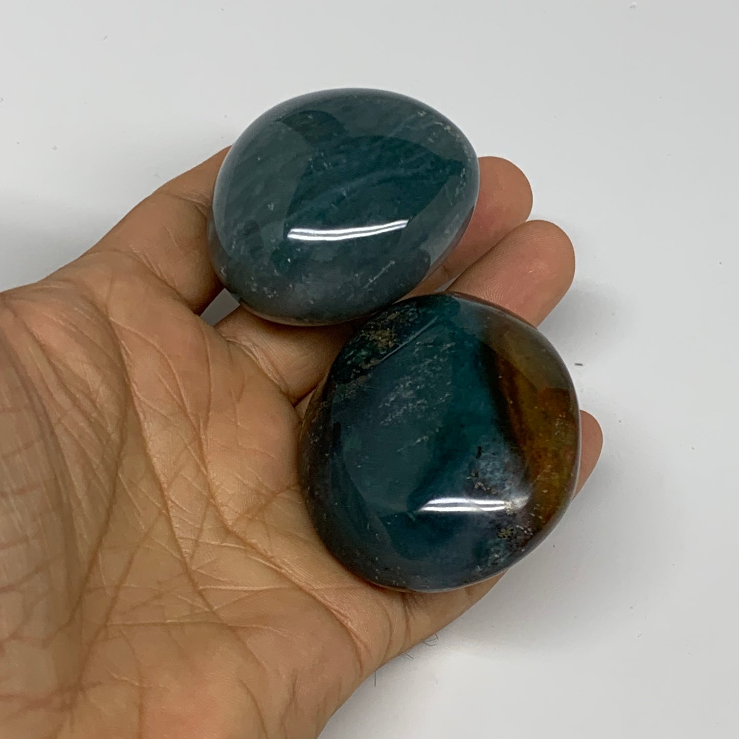 2.2 lbs (1020 Grams), 1.8"-2.2", 13pcs, Wholesale Ocean Jasper Palm-Stone, B3083