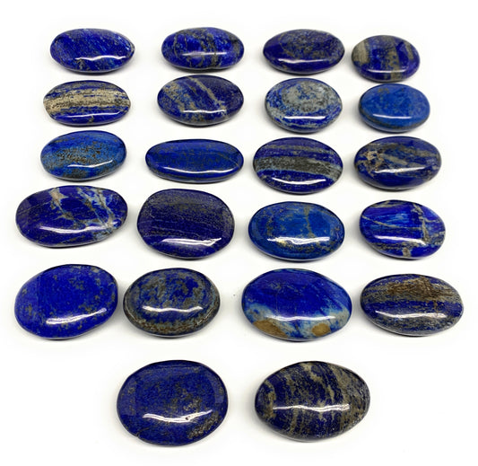 2.23 lb, 1.7"-2.1", 22pcs, Lapis Lazuli Palm-Stone Polished @Afghanistan, B30148