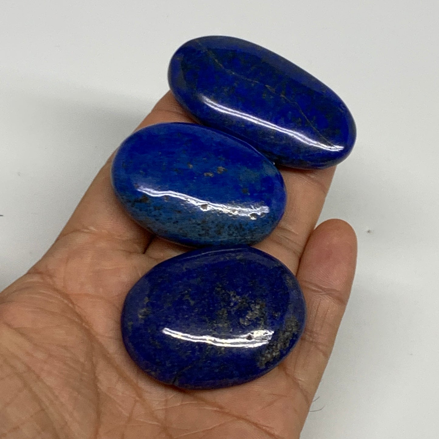 2.23 lb, 1.7"-2.1", 22pcs, Lapis Lazuli Palm-Stone Polished @Afghanistan, B30148