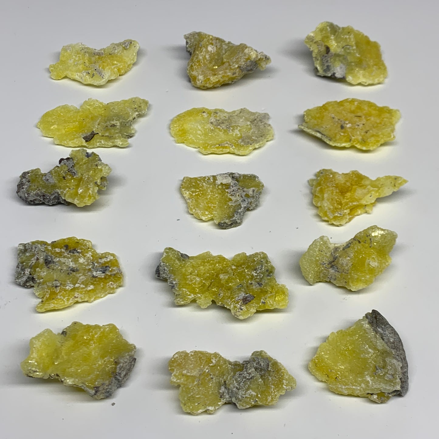 0.59 lbs, 1.7"-2.6", 15pcs, Brucite Crystal Minerals Specimens @Pakistan, B30152