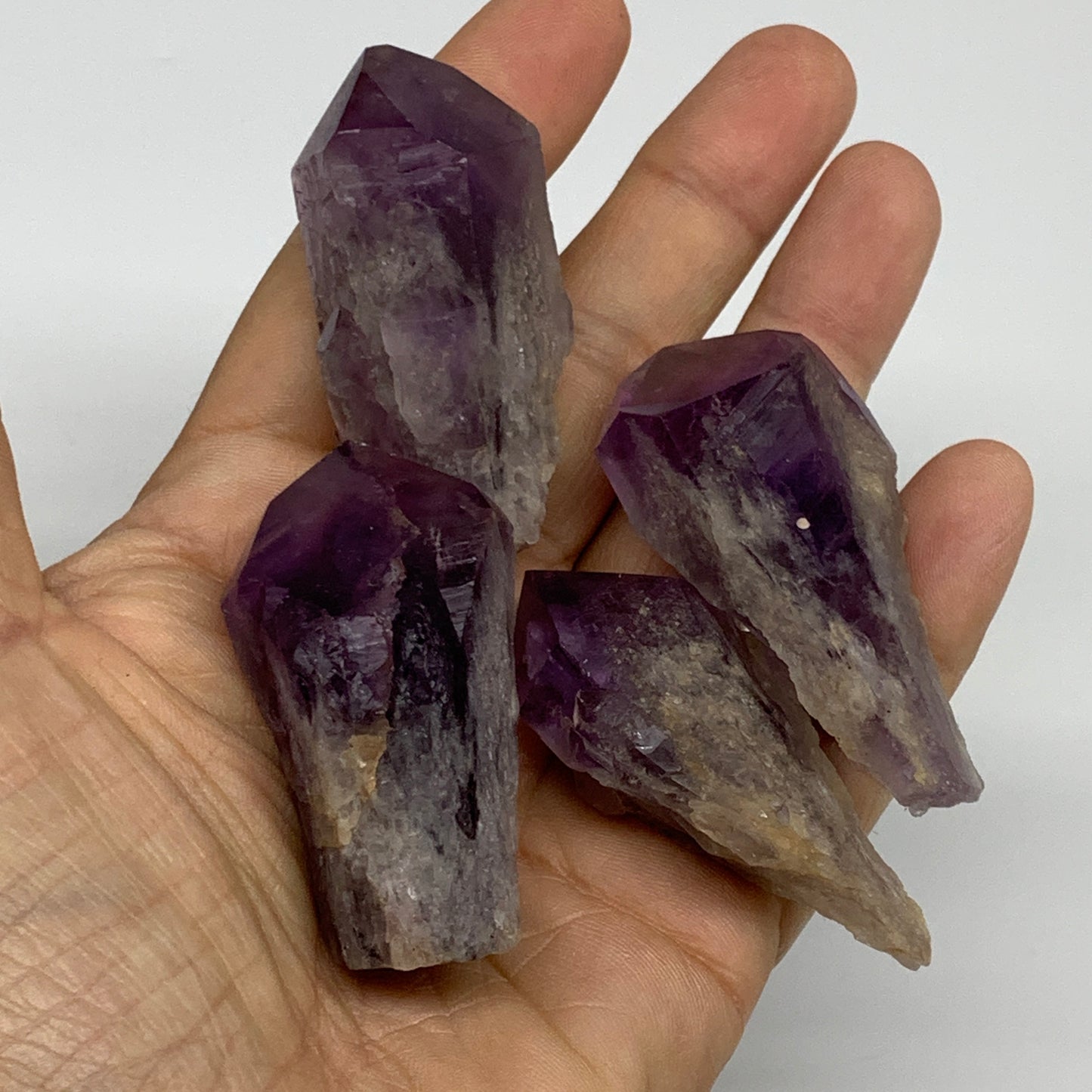 1.95 lbs, 2"-2.3", 28pcs, Rough Raw Amethyst Crystal Minerals Specimens, B32374