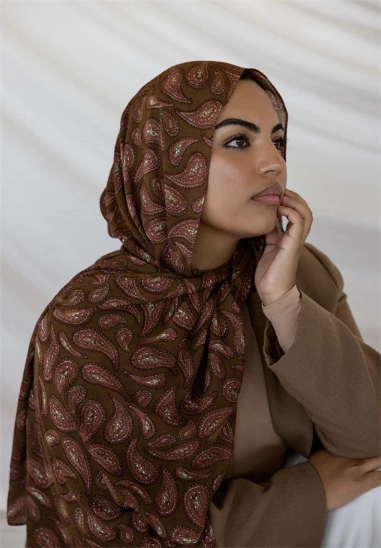 Women Head Scarf Polyester Head Cover Islamic Turban Mercerized Cotton Female Cap Muslim Hijab Inner Hijab Solid Color Cap