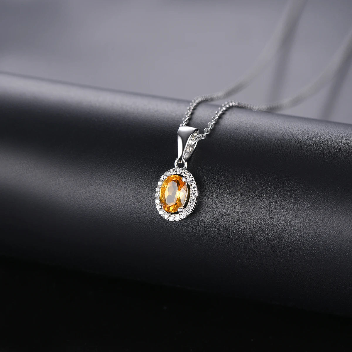 Natural Citrine 925 Sterling Silver Pendant 0.75 Carat Genuine Gemstone Classic Style Fine Jewelry for Valentine Day's Gift