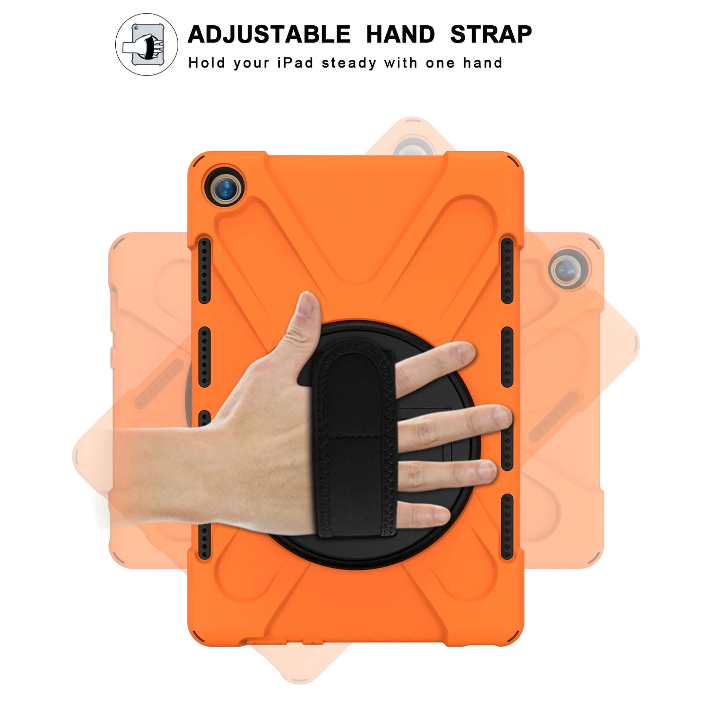 Rotating Hybrid Case For Huawei MediaPad M6 M5 Pro 10.8 MatePad 10.4 Heavy Duty Rugged Cover Hand & Shoulder Strap Shockproof