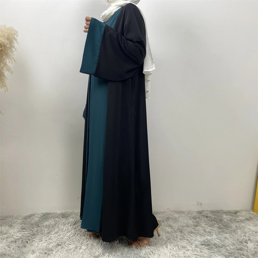 Ramadan Eid Muslim Abaya Dubai Luxury Splicing Fake Two Pieces Abayas For Women Kaftan Modest Dress Islam Caftan Marocain Femme