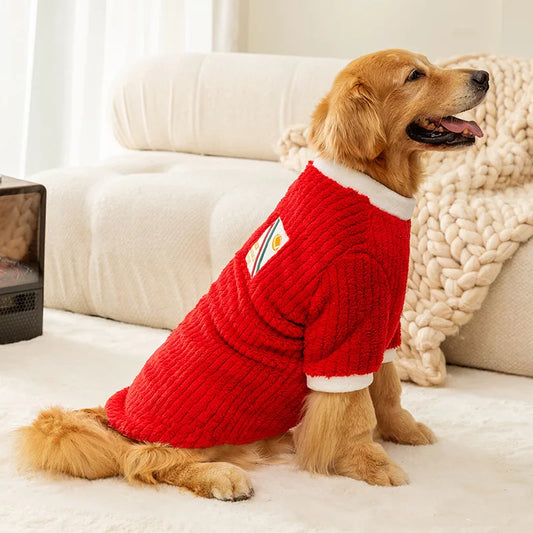 Dog Clothes for Large Dogs Fleece Dog Hoodies Autumn Winter Pet Dog Pajamas Big Dogs Coat Golden Retriever Labrador Costumes