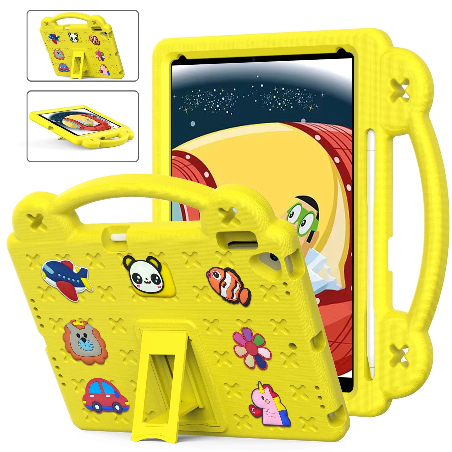 EVA Bear Stand Case For iPad 10th Air 4 5 10.9 Pro 11 10.5 9.7 2017 2018 Air 3 2 1 10.2 7-8-9th Kids Cover For Mini 1 2 3 4 5 6