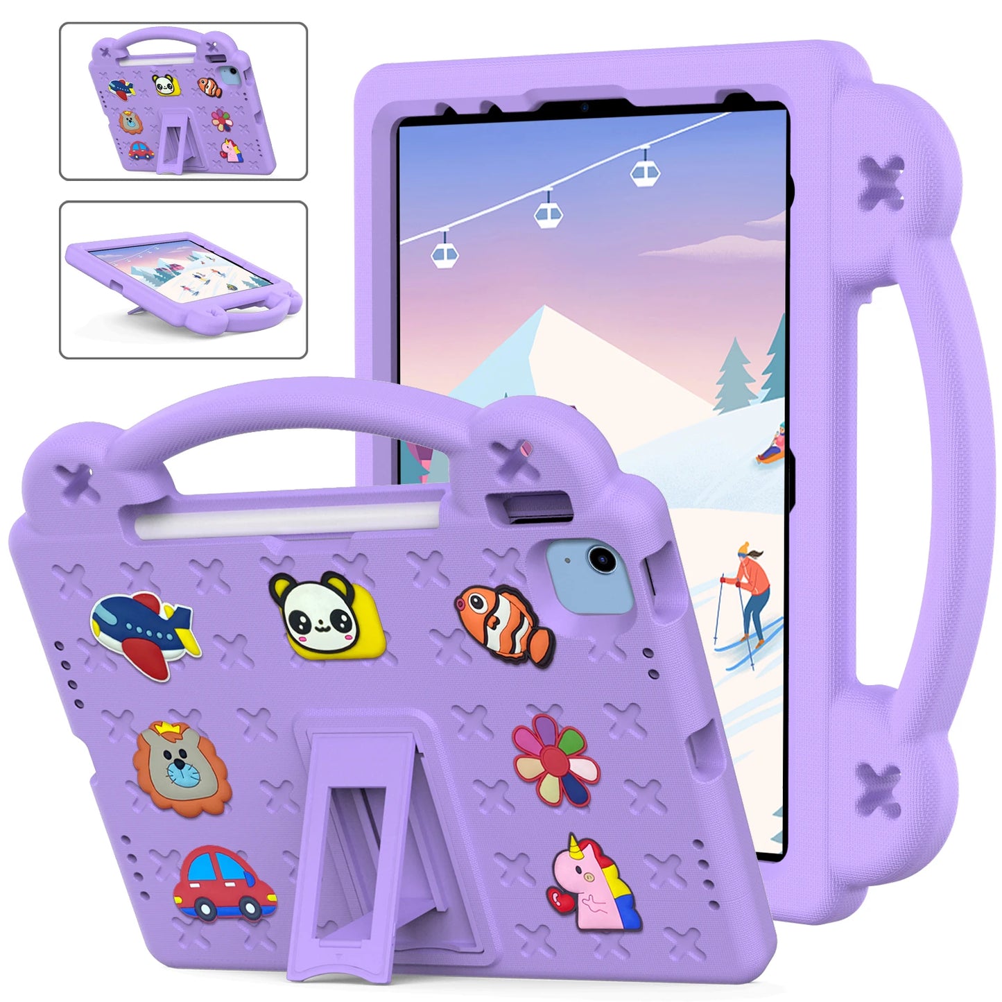 EVA Bear Stand Case For iPad 10th Air 4 5 10.9 Pro 11 10.5 9.7 2017 2018 Air 3 2 1 10.2 7-8-9th Kids Cover For Mini 1 2 3 4 5 6