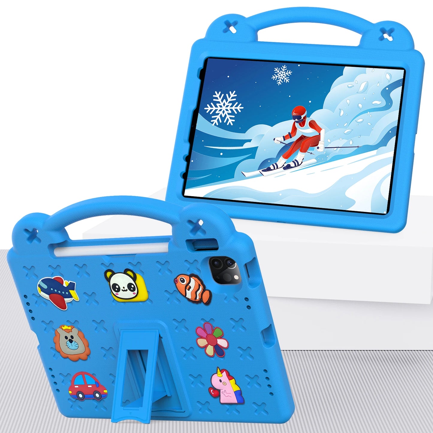 EVA Bear Stand Case For iPad 10th Air 4 5 10.9 Pro 11 10.5 9.7 2017 2018 Air 3 2 1 10.2 7-8-9th Kids Cover For Mini 1 2 3 4 5 6