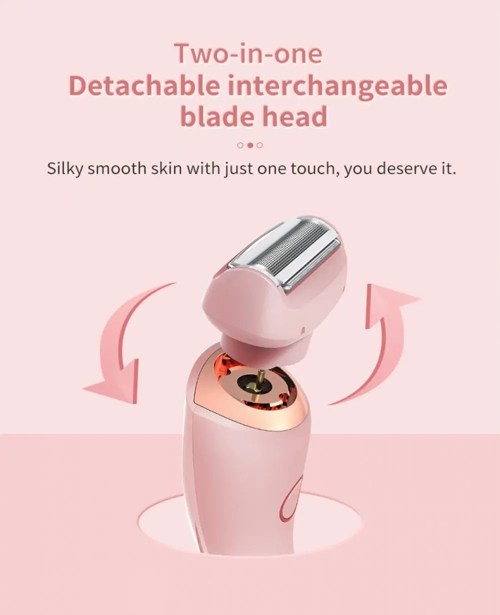 Electric Razors for Women 2 In 1 Bikini Trimmer Face Shavers Hair Removal for Underarms Legs Ladies Body Trimmer IPX7 Waterproof