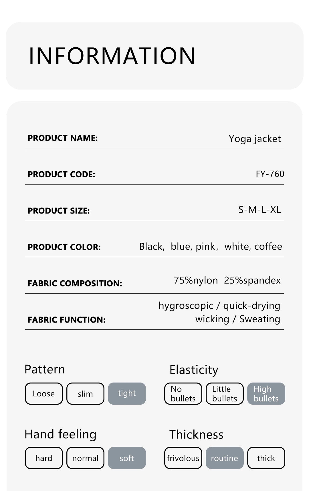 Exercise jacket yoga fitness clothing long-sleeved women four seasons running fast dry tight tops gym yoga jacket