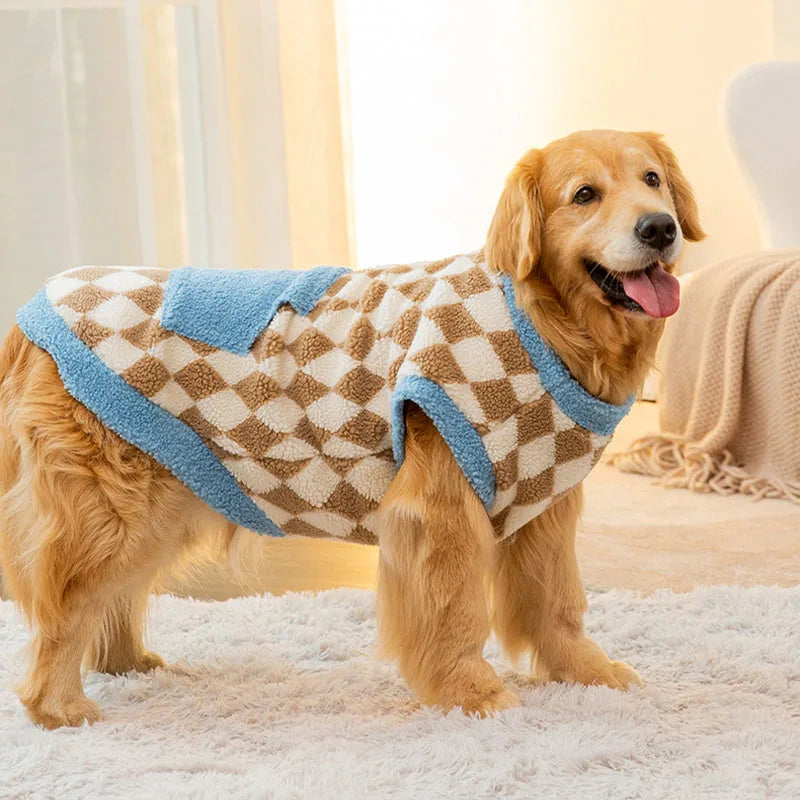 Dog Clothes for Large Dogs Fleece Dog Hoodies Autumn Winter Pet Dog Pajamas Big Dogs Coat Golden Retriever Labrador Costumes