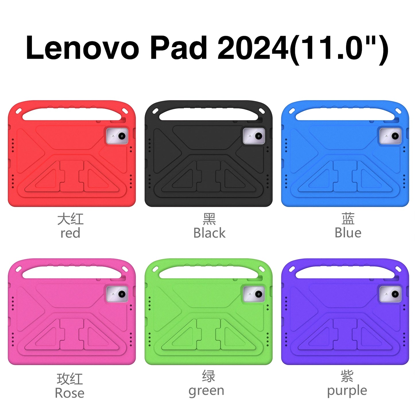 EVA Stand Case For Lenovo Xiaoxin Pad 2024 Tab M11 TB-330FU 331FC 11.0 inch Shockproof Soft Cover With Kids Funda Handle Capa